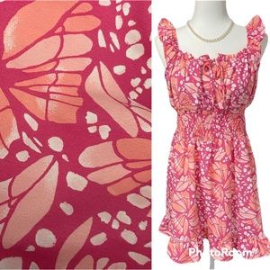 LILY ROSE Pink Peach Flirty Ruffle NWT Dress